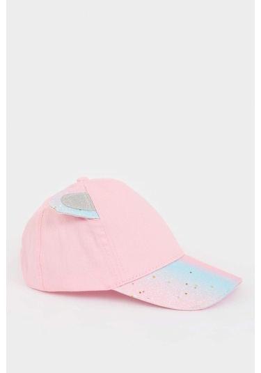 DeFacto Kız Çocuk 3D Simli Kumaş Cap Şapka B7603A825SMPN1