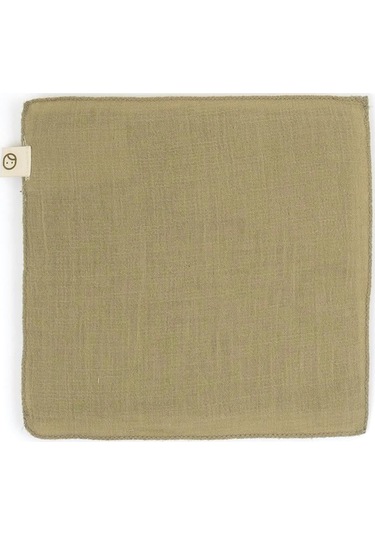 3'lü Müslin Ağız Bezi Yenidoğan Haki Organik Pamuk Haki