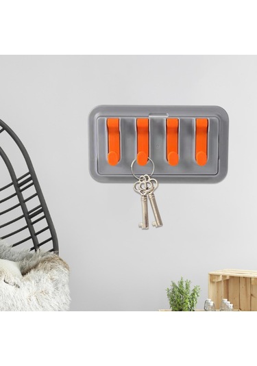 Homyl Katlanabilir Kancalar Kendinden Yapışkanlı Gri-turuncu