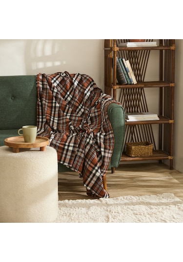 Karaca Home Flanel Throw Tv Battaniyesi Açık Kahverengi 1061506