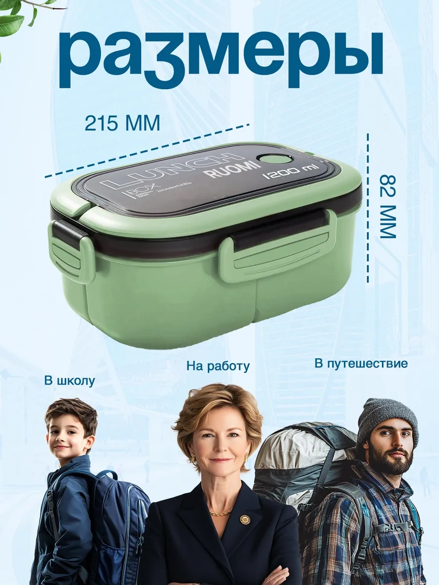 Ruomı Yemek Konteyneri İçin Öğle Yemeği Kutusu 473023754 MAvi