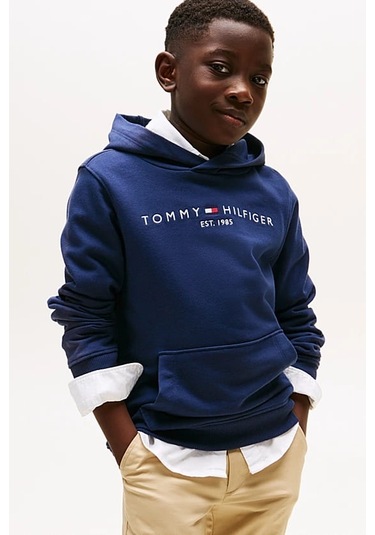 Unisex Çocuk Th Essential Hoodie Kapüşonlu Sweatshirt - Lacivert Twilight Navy