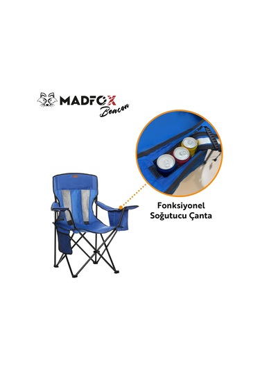 Madfox Beacon Katlanır Kamp Sandalyesi Mavi