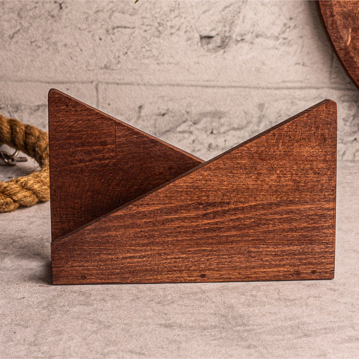 Snippy Sofra Mutfak Sunumluk Peçetelik Nihale 2'li Sofra Seti Mutfak Düzenleyici Ketty Trigy Kahverengi