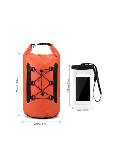 Fortunelane 15l Su Geçirmez Çanta Ve Telefon Kılıfı Seti - Su Etkinlikleri İçin Eşya Koruma Mavi Mavi