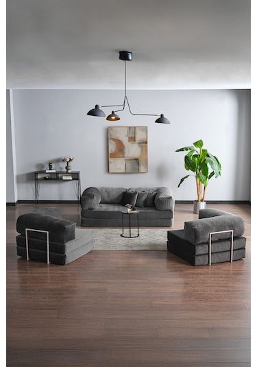 Legom Avanos Aktivite Koltuğu Yatak Olabilen Çok Amaçlı Kanepe Koltuk Takımı Antrasit Antrasit