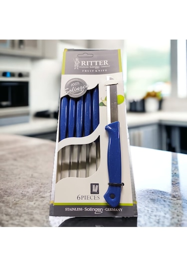 Solingen Meyve Bıçağı Seti Mavi 6'lı Mavi