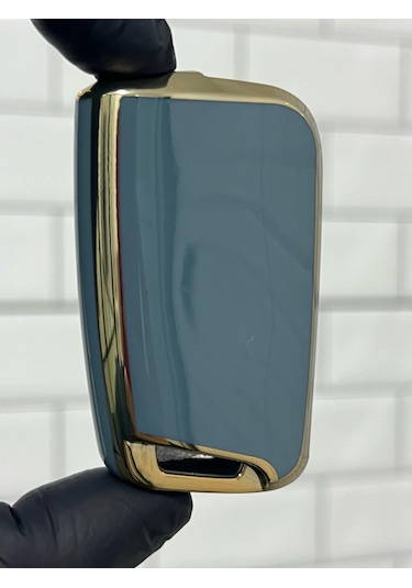 Skoda Octavia Rapid Fabia Kamiq Karoq Kodiaq Scala Uyumlu Anahtar Kılıfı Gri - Gold