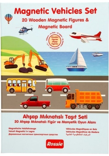 Rossie Ahşap Mıknatıslı Taşıt Oyun Seti