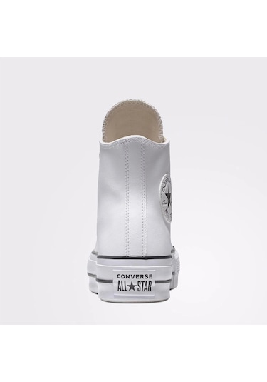 Converse Chuck Taylor All Star Leather Platform Beyaz Sneaker 561676c-102 Siyah