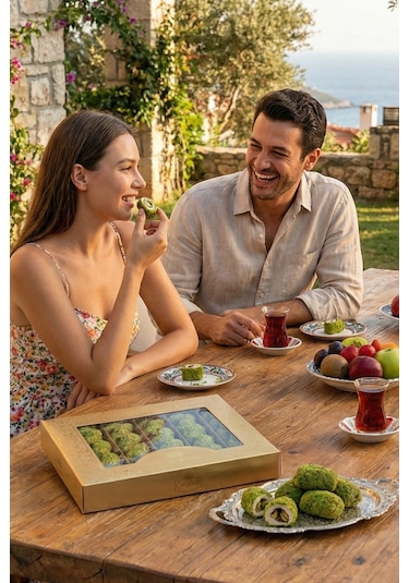 Antep Rüyası Fıstıklı Mantı Lokum 600 Gram