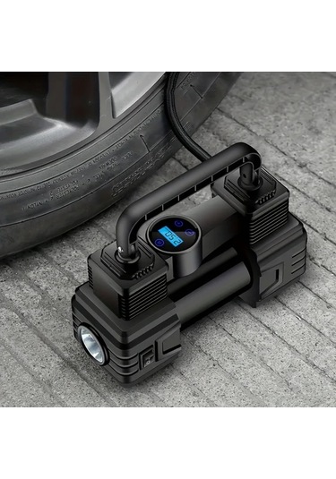 Xuweiwei Yüksek Güçlü 12v Mini Araba Şişirme Pompası Kablolu Siyah Araba İşaretleyici Modeli Küçük Araçlar İçin Elektrikli Lastik Hava Pompası