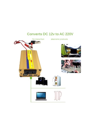 Novahub 220w 12v-220v Araç İçin Çevirici, 2 Usb Çıkışlı, Taşınabilir Güç Sistemi