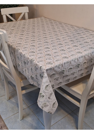 İthal Silinebilir Masa Örtüsü Kaymaz Tabanlı Pvc Muşamba Yeşil