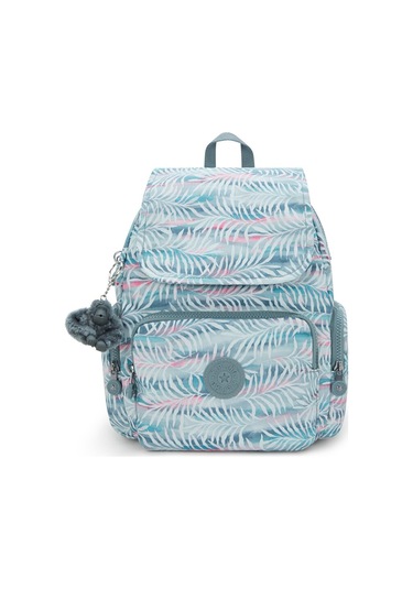 Kıplıng City Zip S Küçük Boy Sırt Çantası Desenli Palmtree Leaves Desenli Çok Renkli