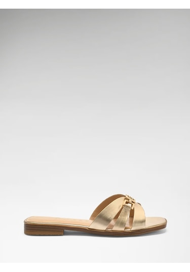 Guess-realla Kadın Deri Terlik-fljrealem19 Gold