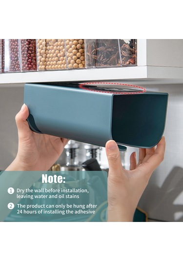 Yifomall Yeşil Abss Multi Kullanım Tuvalet Kağıdı Ve Çöp Poşeti Depolama Kutusu - Dikey/yatay Duvar Kurulumlu, T-şekilli Çıkışlı Yeşil