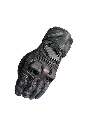 Motosiklet Eldiveni Racing Full Koruma Leather Motorcu Eldiven Siyah