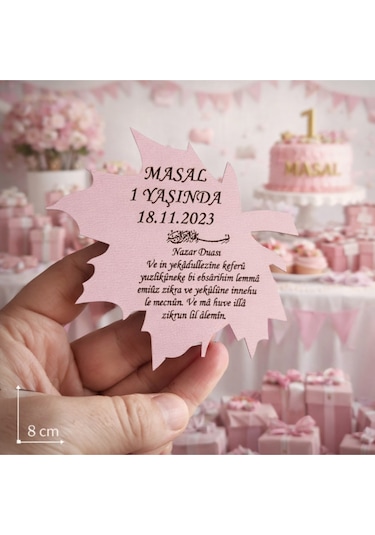 Magnet Yaprak Temalı Kişiye Özel 25 Adettir No 043