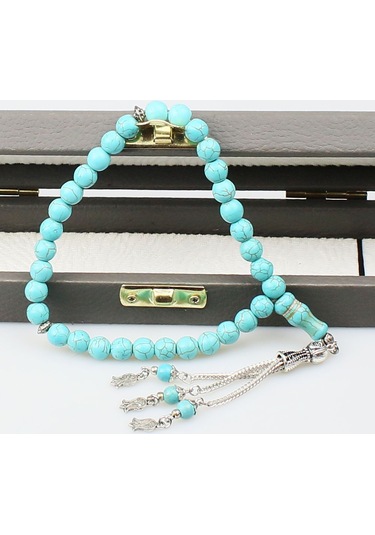 Küre Firuze Doğal Taş Tesbih (8 x 8 mm) TP001615