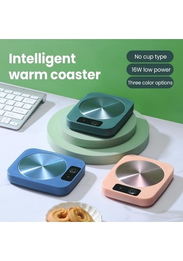 Novahub Yeşil 220v Kupa Isıtıcı, Kahve-fincan-süt Çay Su Isıtıcı, Ev Fincan Isıtıcı, 55 C Sabit Sıcaklık, Usb Bardak Isıtıcı, Eu Model Yeşil