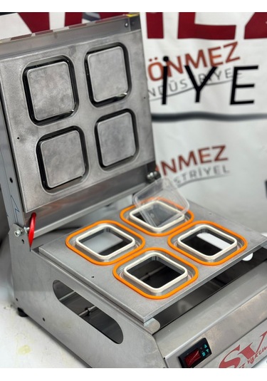 Sönmez Vakum 110 110 Kare Tatlı Tabağı Kapatma Makinesi