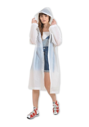 Kapüşonlu Ve Çıtçıtlı Eva Yağmurluk Unisex