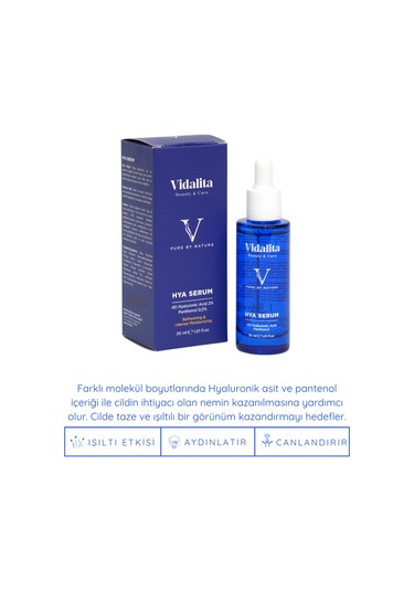 Vidalita Beauty & Care Hyaluronic Acid %2 + B5 Serum Yoğun Nemlendirici Cilt Serumu 30 Ml