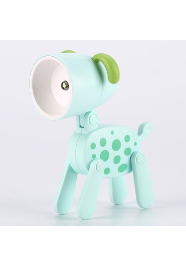 Yystore Gece Lambası Mini Masa Lambası Ktx-576188 Karikatür Evcil Hayvan Şekli Yeşil