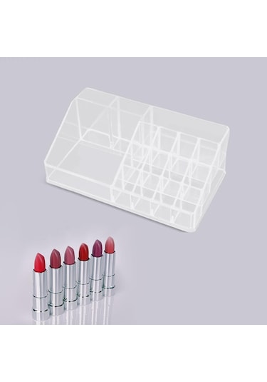 Suntek Akrilik Kozmetik Saklama Kutusu Şişeler Için 16-ızgara Şeffaf