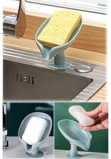 Vantuzlu Su Giderli Drenaj Katı Sabunluk- Süngerlik Siyah