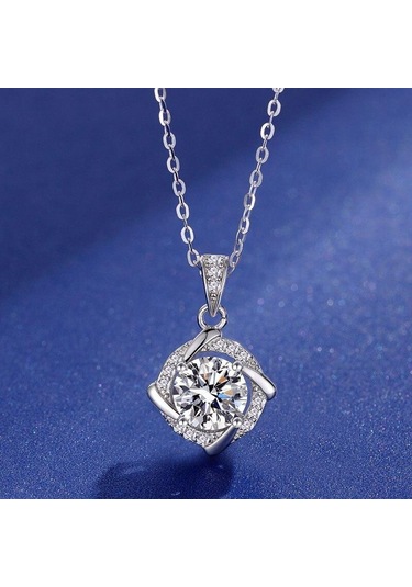 Pembe Bague Ringen 1 Ct Mozanit Kolye Kolye Kadınlar Için En Kaliteli 100% 925 Ayar Gümüş Düğün Parti Gelin Güzel Takı