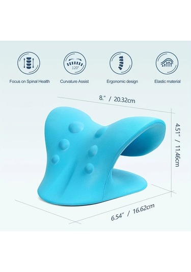 Elmpaly Siyah Eva Boyun Ve Omuz Rahatlatıcı C Şekilli Servikal Traksiyon Cihazı Masaj Yastığı Siyah