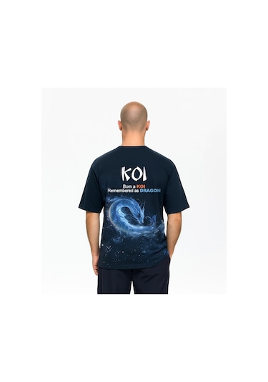 Fo Koi Oversize T-shirt Mavi