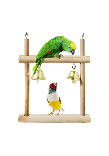 Yifomall 8 Parçalı Kuş Oyuncak Seti - Ahşap Tırmanma Merdiveni, Çiğneme Oyuncakları Ve Salıncak