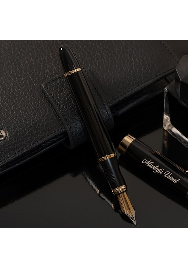 İş Sağlıgı Ve Güvenliği Uzmanlarına Özel Tasarım Kutulu Siyah Gold Dolma Kalem Hediye Siyah