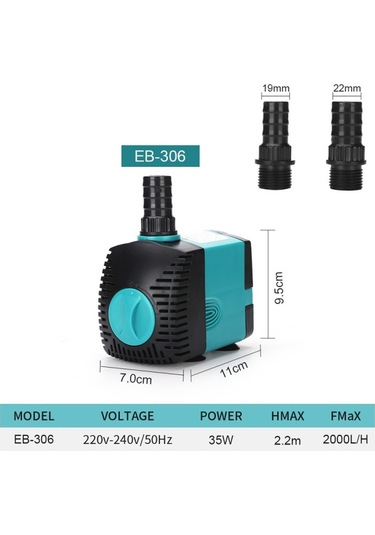Cbtx Eb-306 35w Akvaryum Dalgıç Su Pompası Çeşme Filtresi Balık Göleti, Ab Tak