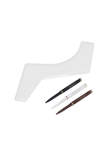 Maiyame Erkek Sakal Doldurma Kalemi Seti - 3 Renkli Rotatif Kalem + Beyaz Şekillendirici Tarak, Su Geçirmez, Doğal Görünüm, Sakal Kontur Aracı