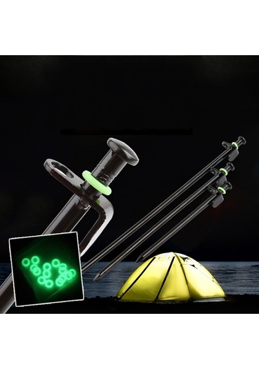 MSO Fosforlu O-Ring Halka Olta Balıkçılık Kamp Kamış Çivi Çadır 10 Adet