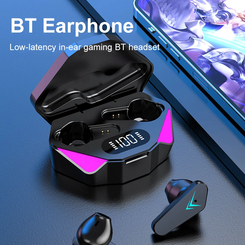 Moveevo X15 Siyah Kablosuz Oyuncu Kulaklığı: Bt 5.0, Oyun/müzik Modu, Gürültü Engelleme, Led Ekran, Uzun Pil Ömrü