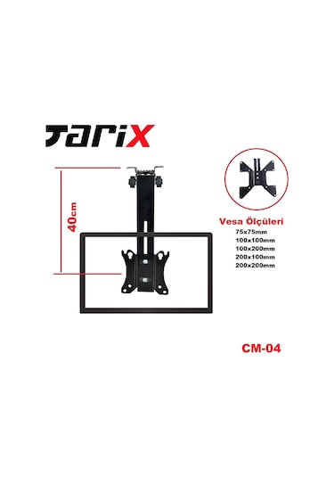 Tarix Cm-04 Eğimli Tavan Askı Aparatı 17"-32"