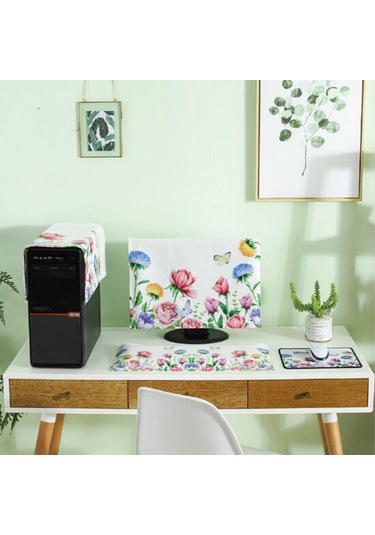 Sones 3'ü 1 Arada Basit Masaüstü Bilgisayar Pc Toz Kılıfı, Boyut: 25-27 İnç Kelebek Diğer