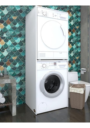 Remora Çamaşır+Kurutma Makine Dolabı Beyaz