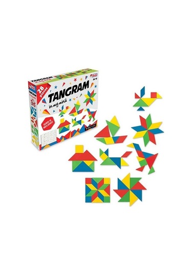 '+3 Yaş Tangram 28 Parça Kutulu (dede Oyuncak)
