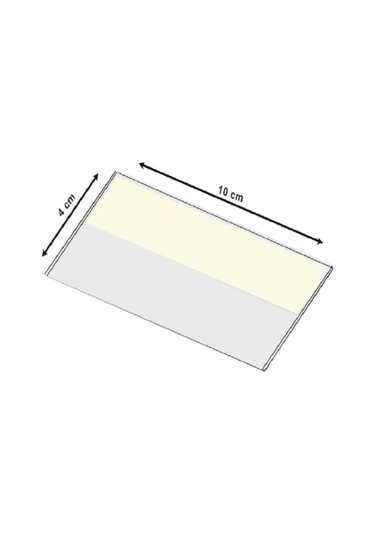 Şeffaf Yapışkanlı Etiketlik 10 4 100'lü Paket