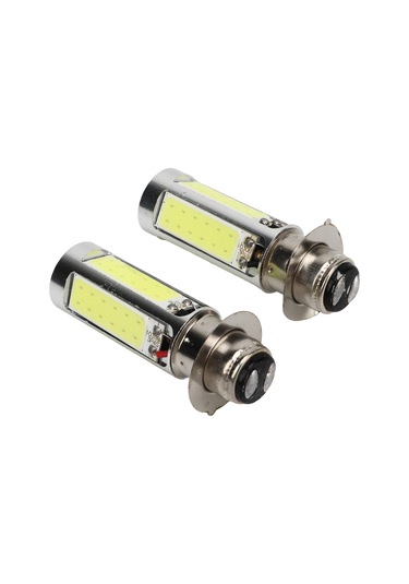 Kosona Motosiklet Farı H6m Px15d P15d25-1 5 Cob Led Beyaz Işık Fokus Lensli 2 Adet Enerji Tasarruflu