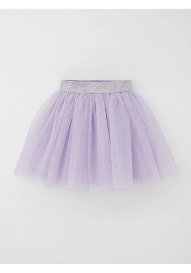 Kız Çocuk Lila Simli Tütü Etek-15494 Lila