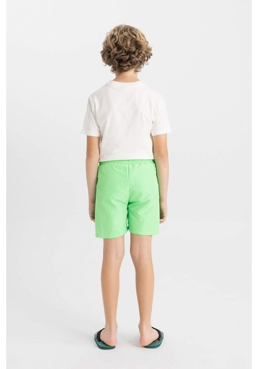 DeFacto Erkek Çocuk Basic Düz Deniz Şortu B7737A824HSGN1218
