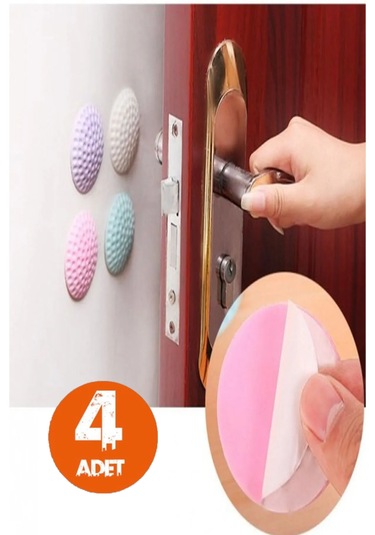 Tineke Çok Amaçlı Silikon Kapı Duvar Koruyucu Tampon 4lü Paket