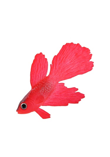 Qingmipy Akvaryum Dekorasyonu: Simülasyonlu Silikon Kırmızı Zıpkın Balık - Su Akışıyla Hareket Eden Süngüllü Ornament